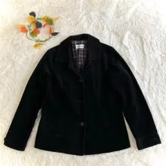 【限定】テーラージャケット　コーデュロイ　ブラック　軽い素材　S〜Mのサムネイル