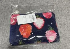フェイラー　ストロベリードット　ティッシュポーチ　ネイビー