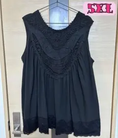 【大きいサイズ】BLACKノースリーブチュニック