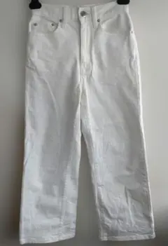 PLSTプラステ　ホワイト ハイウエストワイドパンツ　XS