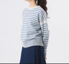 BEAMS BOY 7ゲージ ボーダー クルー ニット