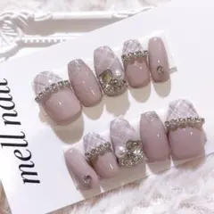 サイズオーダー】ネイルチップ♡オレンジ 量産型地雷韓国ワンホン