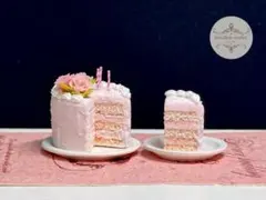 【ミニチュアスイーツ】バラケーキ ハンドメイド