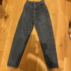 MOUSSY ハイウエスト ダークブルーデニム