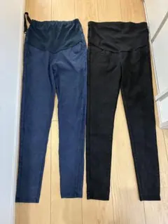 マタニティ　スキニーパンツ　レギンスパンツ（調整可能ウエスト）