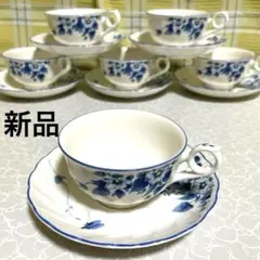 ノリタケ 青い花柄 スープカップ・ソーサー 3個セット - メルカリ