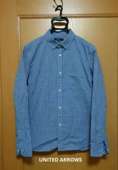 UNITED ARROWS チェック柄 長袖シャツ ブルーのサムネイル