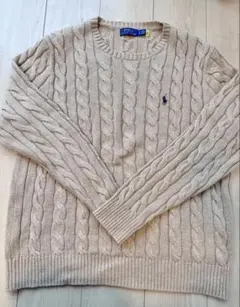 Polo Ralph Lauren ベージュ ケーブルニット L