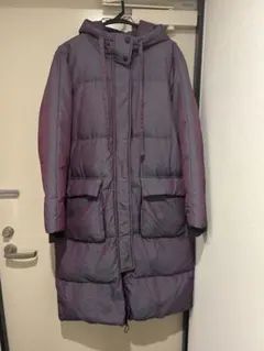 極暖！GAP シャンブレー ロングパファージャケット（ダウンコート）レディースM