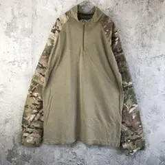 Z209古着　ロンT ラグラン　カーキ　迷彩　90s Y2K