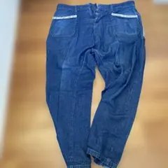 ブルーデニムサルエルパンツ