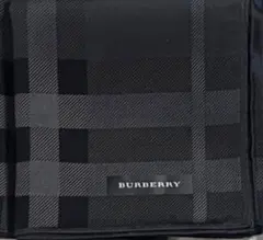 【未使用】BURBERRY バーバリー ハンカチ チェック　ブラック
