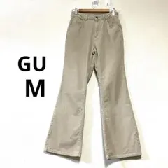 ジーユー　コーデュロイフレアパンツRS ベージュ　股下補正無し　美品