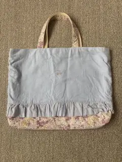 レッスンバッグ 青花柄バッグ