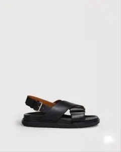 MARNI クロスストラップ レザーサンダル ブラック - メルカリ