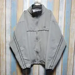 242【リーボック】ナイロンジャケット　00s　デカロゴ刺繍　Ｍ
