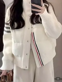 ニットスプライシングショート ワンホン アウター ニット セーター 