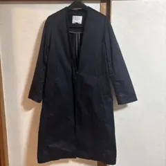 URBAN RESEARCH DOORS ノーカラーコート ネイビー