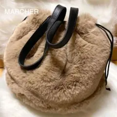 ☆MARCHER マルシェ☆エコファー巾着バッグ/FRAMeWORK/中古・美品
