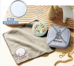 リンネル12月号付録　ムーミン刺繍ハンドタオル 　ハンドミラー