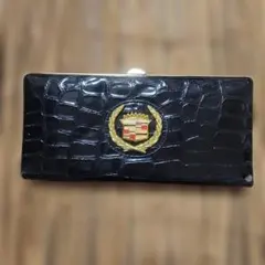 Cadillac クロコダイル風長財布 ブラック