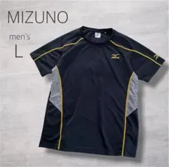 MIZUNO トレーニングシャツ 半袖 L ブラック ゴールド スポーツ 快適