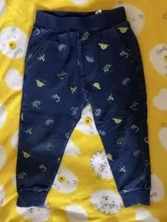 SLAP SLIP デニム　パンツ　恐竜　総柄　プリント　100