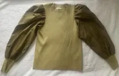 Te chichi ボリュームスリーブニットyellow