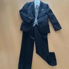 キャサリンコテージ　黒のフォーマルスーツ6点セット 140cm