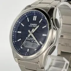 478 稼動 CASIO 時計 メンズ ウェーブセプター 電波ソーラー アナデジ 