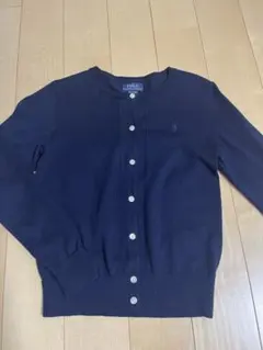 美品ラルフローレン　コットンクルーネックカーディガン