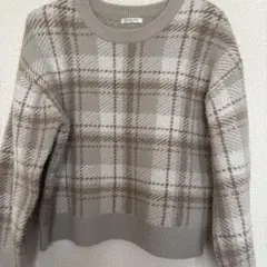 honeysチェック柄 ニットセーター 長袖