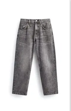 ZARA バギーフィットデニム　EUR36 グレー　カーボン