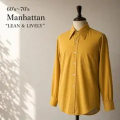 60s Manhattan ヴィンテージシャツ L KODEL ロングポイントのサムネイル