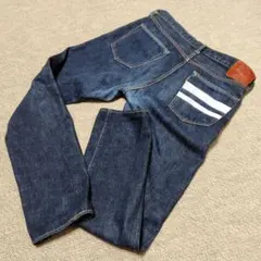 極美品・濃紺】桃太郎ジーンズ 出陣レーベル クロップドパンツ W36