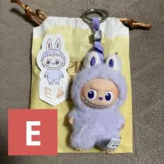 【E】ラブブ アルファベット イニシャル ぬいぐるみペンダント キーリング