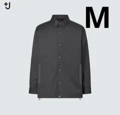 UNIQLO ユニクロ+J オーバーサイズシャツブルゾン ダークグレー M