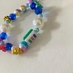 no.5 ビーズストラップ　gold