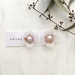 【イヤリング】大人かわいい お花アイテム