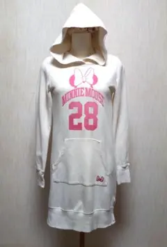 UNIQLO ミニーちゃんフード付きカットソー or ワンピース アイボリー　Ｓ