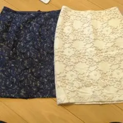 【極美】NATURAL BEAUTY BASIC レースタイトスカート L　2点