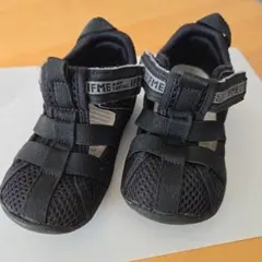 【IFME】キッズサンダル ブラック メッシュ　15.0㎝