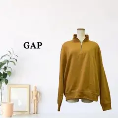 zC2390【S】GAP スウェット ハーフジップ スタンドカラー プルオーバー