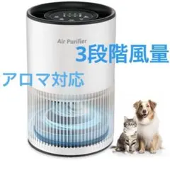 空気清浄機 小型 卓上 20畳対応 USB給電 省エネ アロマ対応 3段階風速のサムネイル