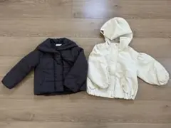 100㎝　女の子　キッズ　アウター　ダークブラウン 中綿　ジャンバー