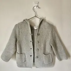 baby GAP フード付きカーディガン 12-18ヶ月 グレー