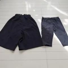 UNIQLO キッズ ハーフスパッツ＆スポーツ短パン2点セット ブラック