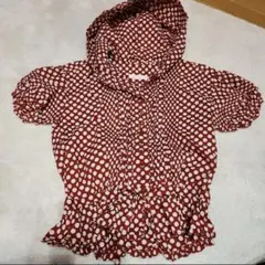 PINK HOUSE ドット フード付きブラウス