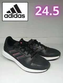 adidas ブラック/ピンク スニーカー 24.5