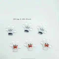 新品 ミッキーハンド 5個 ディズニー ネイルパーツ 3D パーツ